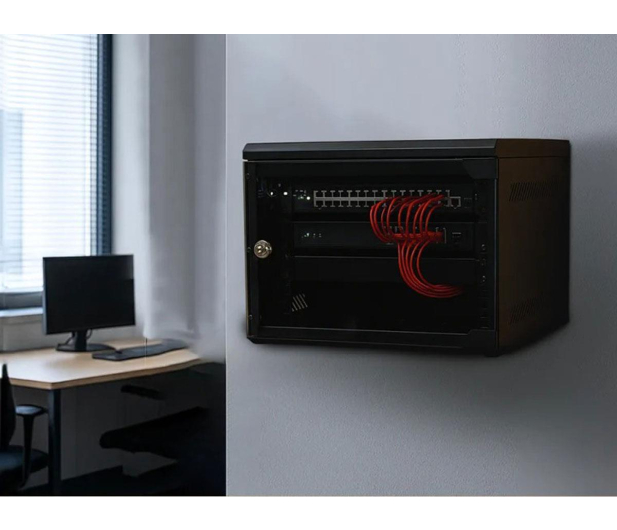 ExtraLink Lite 6U 10" 280X310 Czarna wisząca - 1484057 - zdjęcie 6